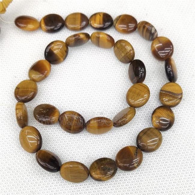 Natural Tiger Eye Stone Oval Beads