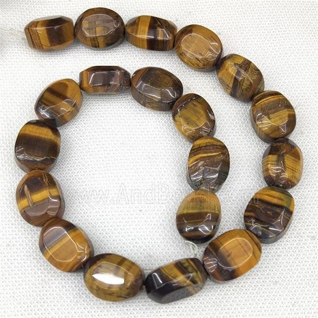 Natural Tiger Eye Stone Oval Beads