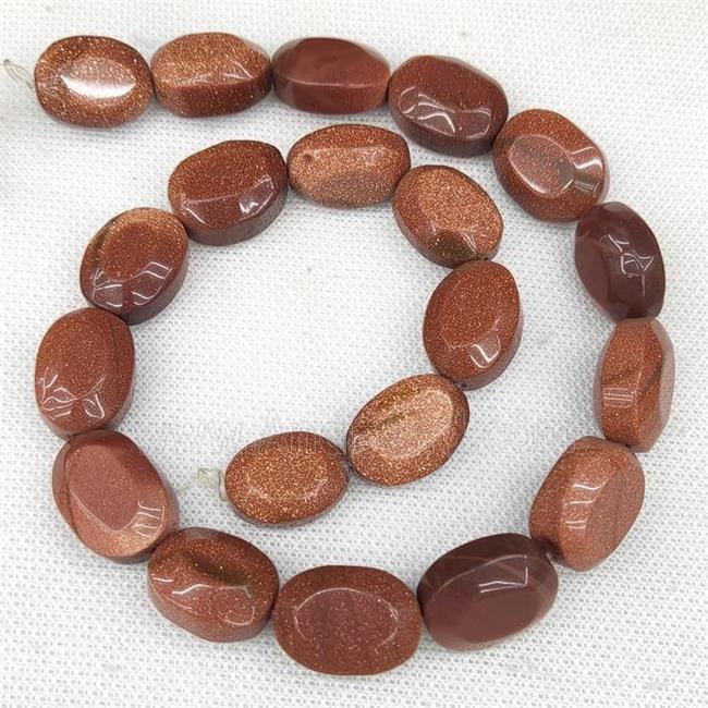 Golden Sandstone Oval Beads