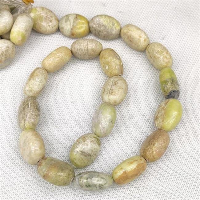 Natural Lemon Jade Oval Beads Green