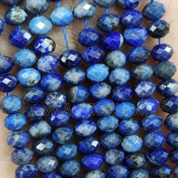 Natural Lapis Lazuli Beads Blue Faceted Rondelle