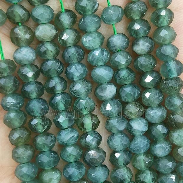 Natural Green Apatite Beads Faceted Rondelle