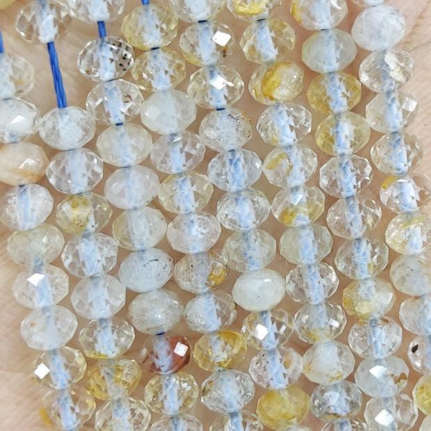 Natural Topaz Beads Yellow Faceted Rondelle
