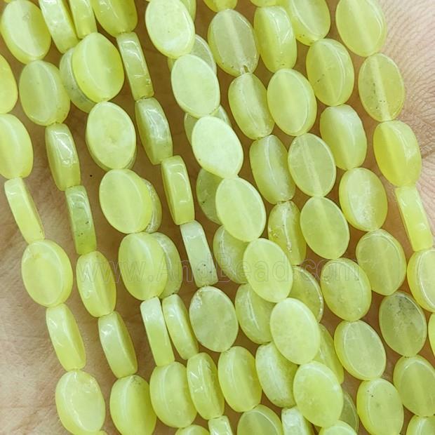 Lemon Jade Oval Beads Olive