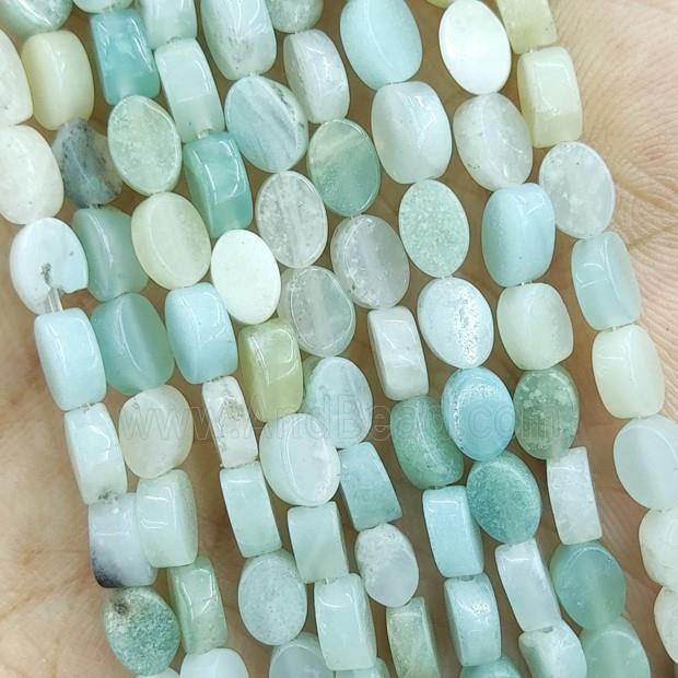 Natural Amazonite Oval Beads Blue