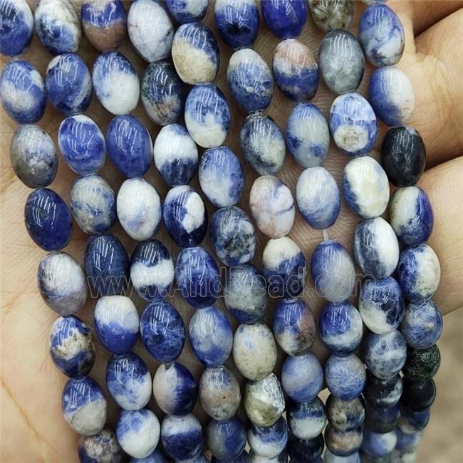 Natural Blue Sodalite Rice Beads Barrel