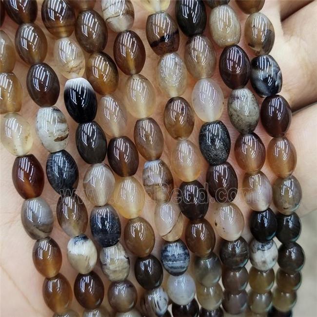 Coffee Agate Rice Beads