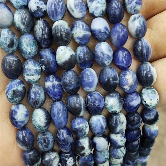 Blue Sodalite Rice Beads Barrel