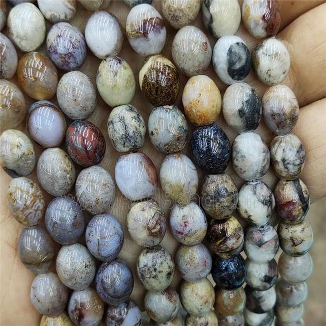 Blue Opal Rice Beads