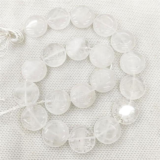 Natural Clear Quartz Circle Beads