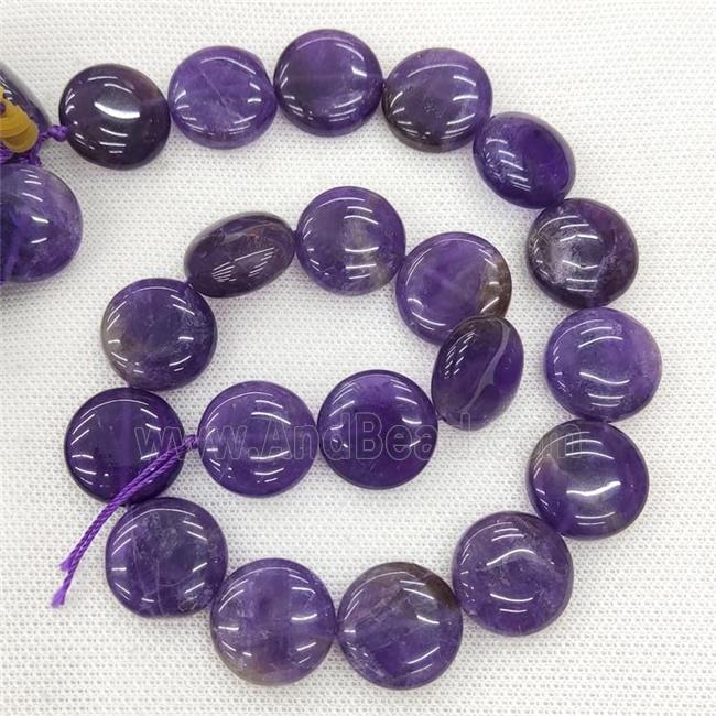 Natural Amethyst Beads Purple Circle