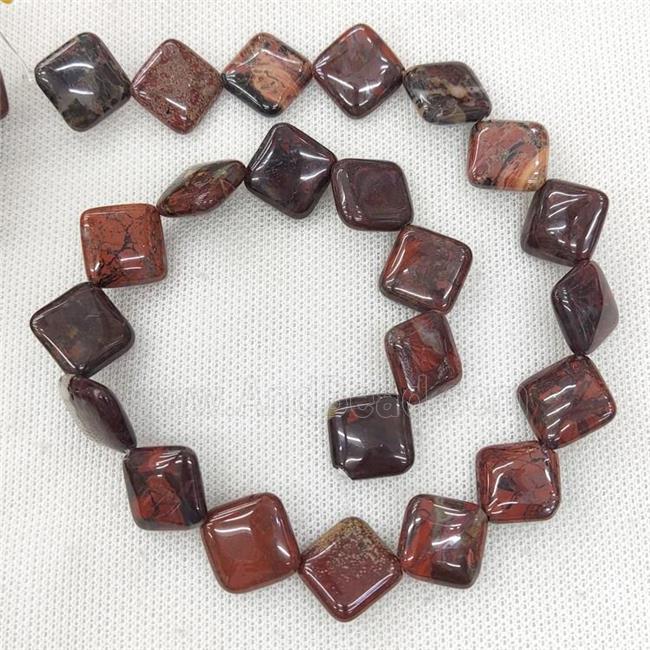 Natural Poppy Jasper Beads Square Corner-Drilled