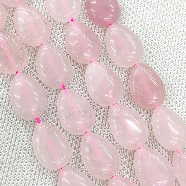 Natural Pink Rose Quartz Beads Teardrop