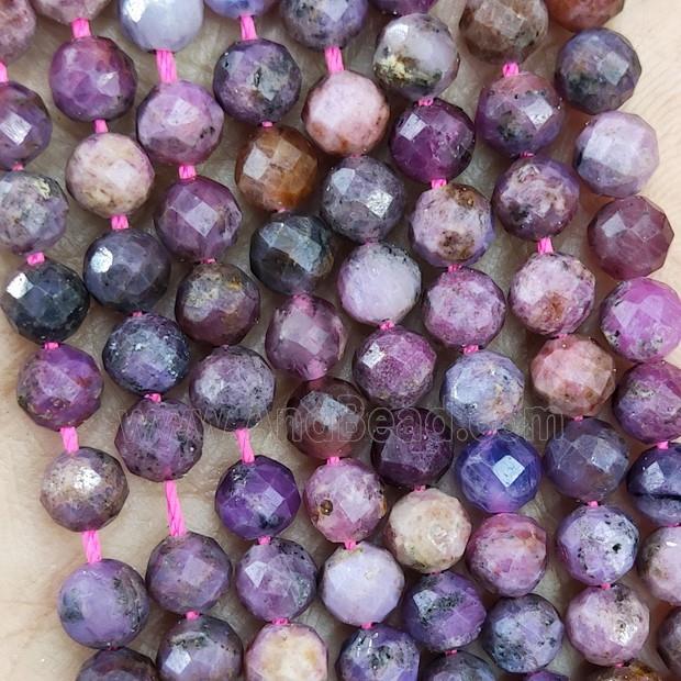 Natural Ruby Beads B-Grade Faceted Round