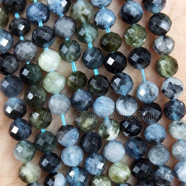 Natural Aquamarine Beads Multicolor Faceted Round