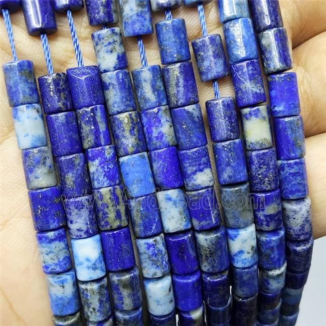 Natural Blue Lapis Lazuli Tube Beads