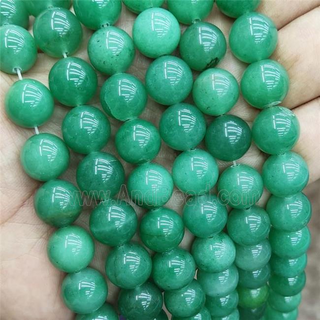 Natural Green Aventurine Beads Smooth Round