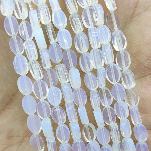 White Opalite Oval Beads