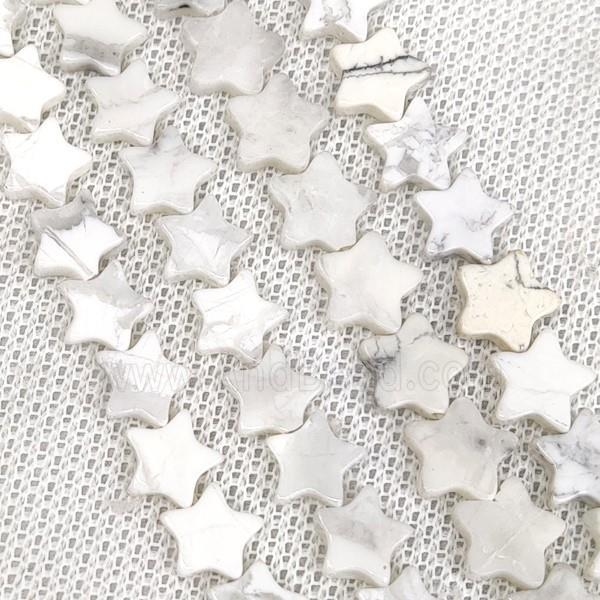 White Howlite Turquoise Star Beads