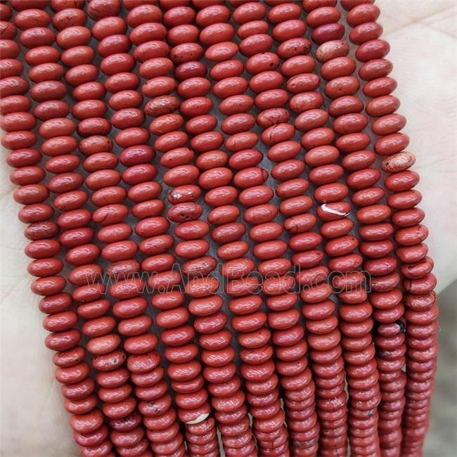 Natural Red Jasper Beads Smooth Rondelle