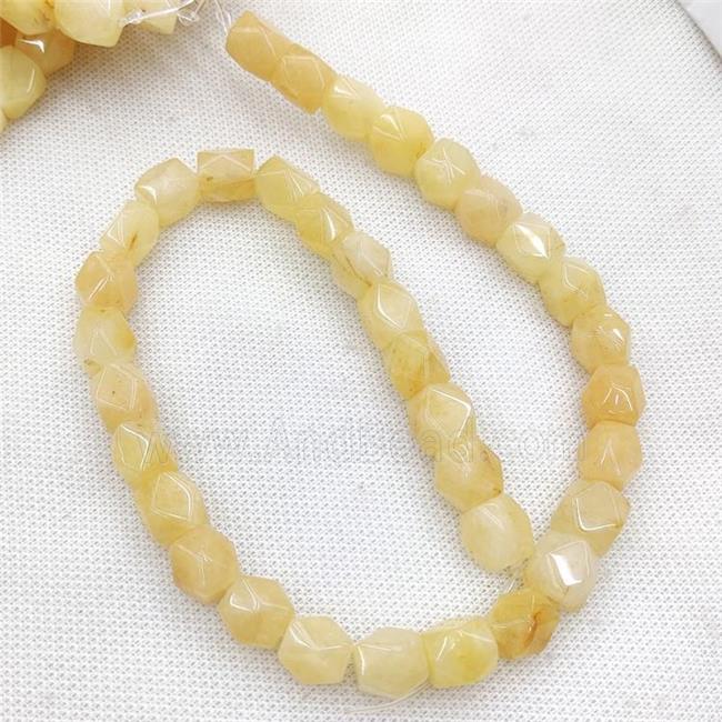 Natural Yellow Aventurine Beads Freeform Faceted