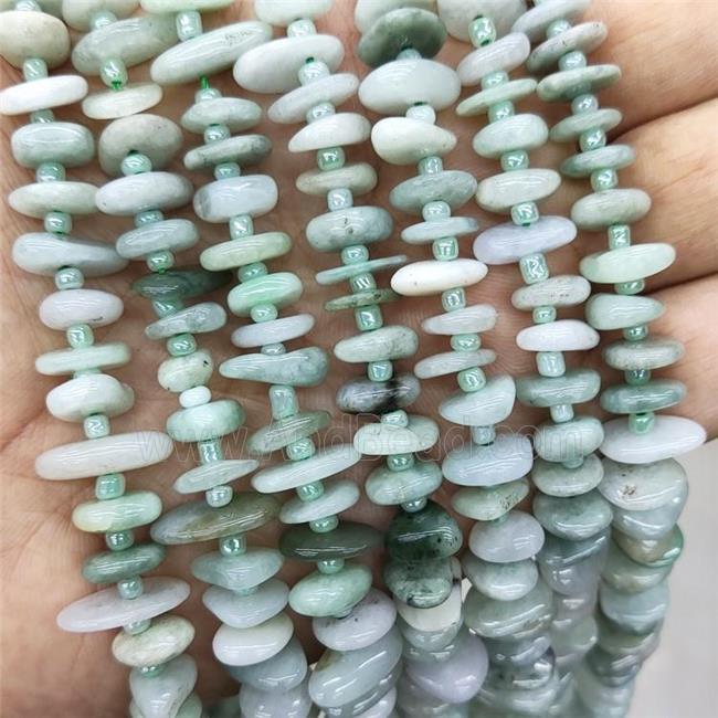 Natural Burmese Jadeite Spacer Beads Green Chips Freeform