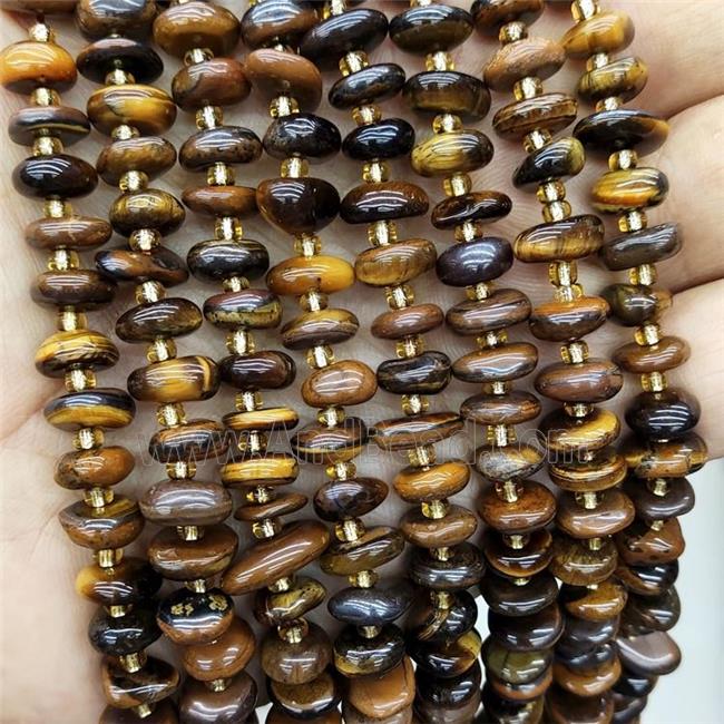 Natural Tiger Eye Stone Spacer Beads Freeform Chips