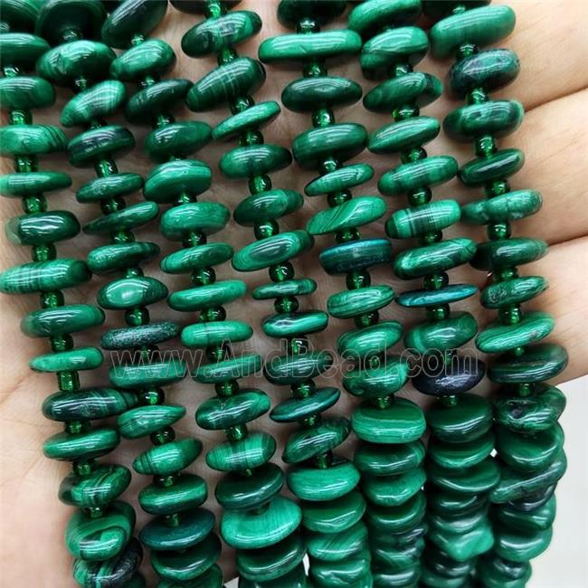 Natural Green Malachite Spacer Beads Freeform Chips