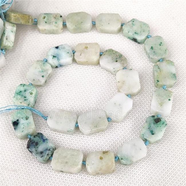 Natural Chinese Chrysocolla Rectangle Beads