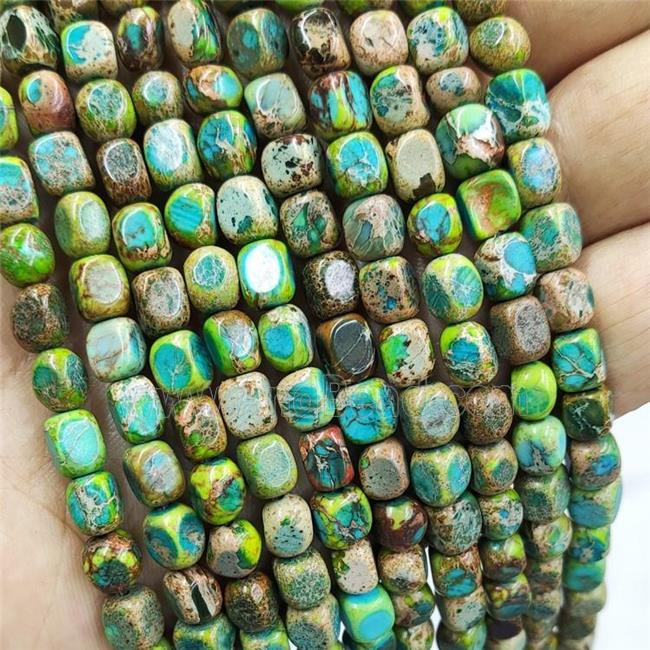 Green Imperial Jasper Beads Freeform
