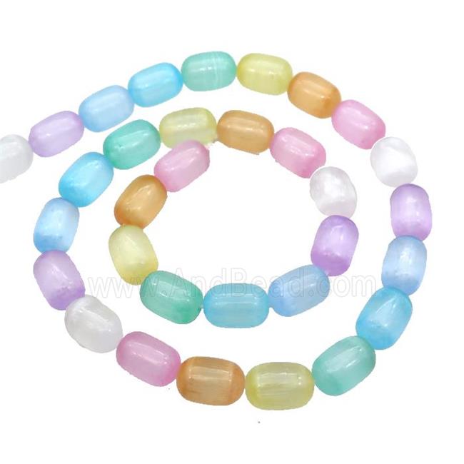 Selenite Beads Barrel Mixed Color