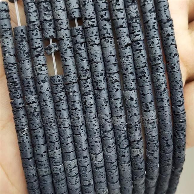 Black Rock Lava Heishi Beads