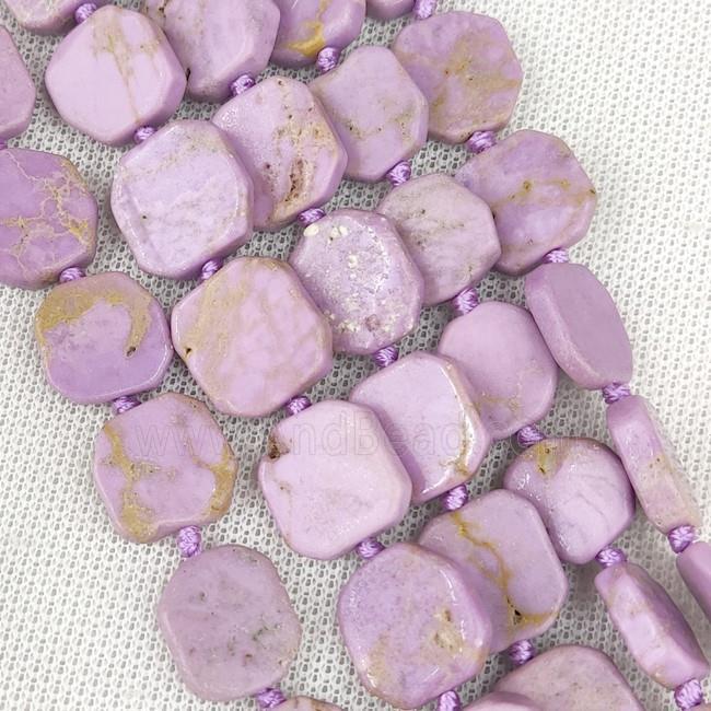 Natural Purple Phosphosiderite Beads Hexagon
