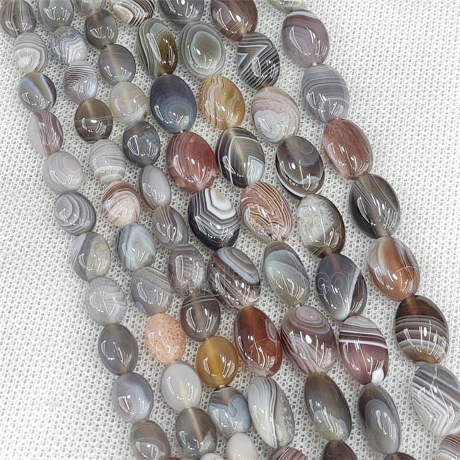 Natural Botswana Agate Oval Beads
