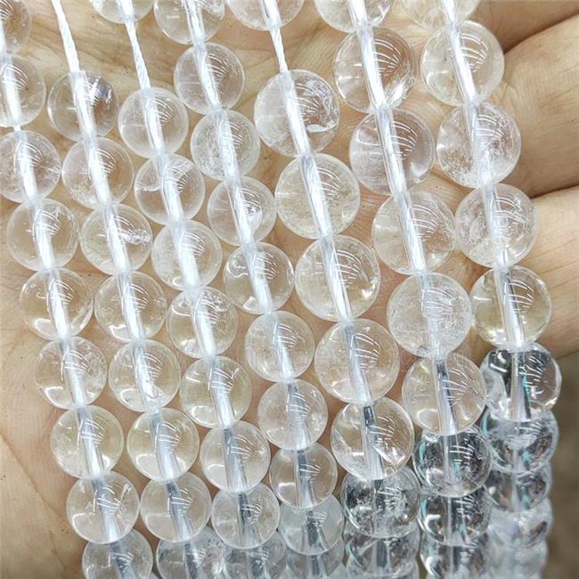 Natural Clear Crystal Quartz Beads Smooth Round