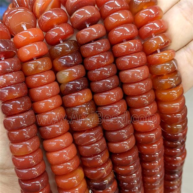 Natural Red Agate Heishi Spacer Beads Dye