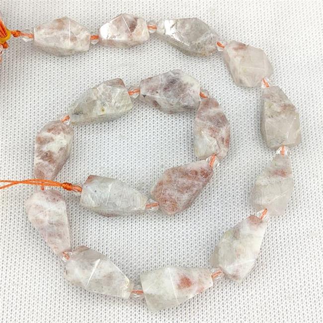 Natural Sunstone Teardrop Pendant Faceted