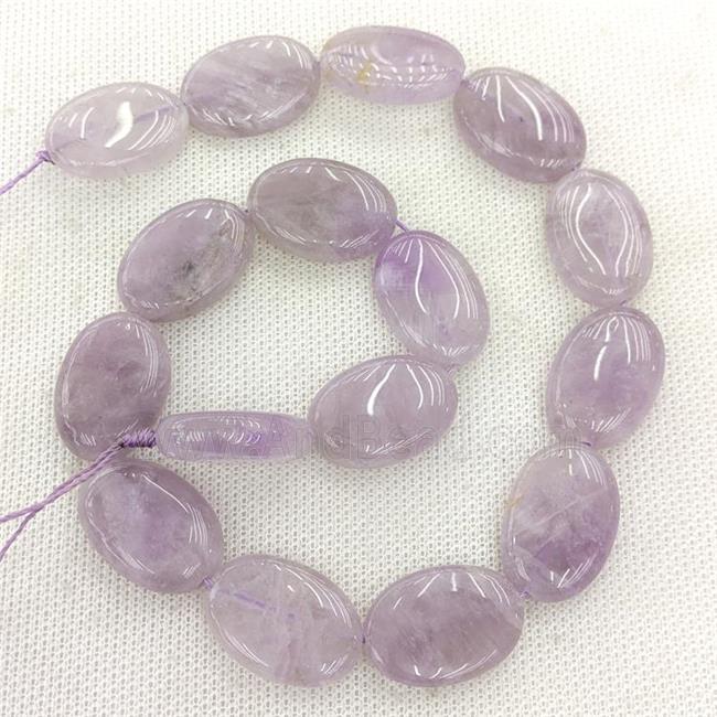 Natural Purple Chalcedony Oval Beads