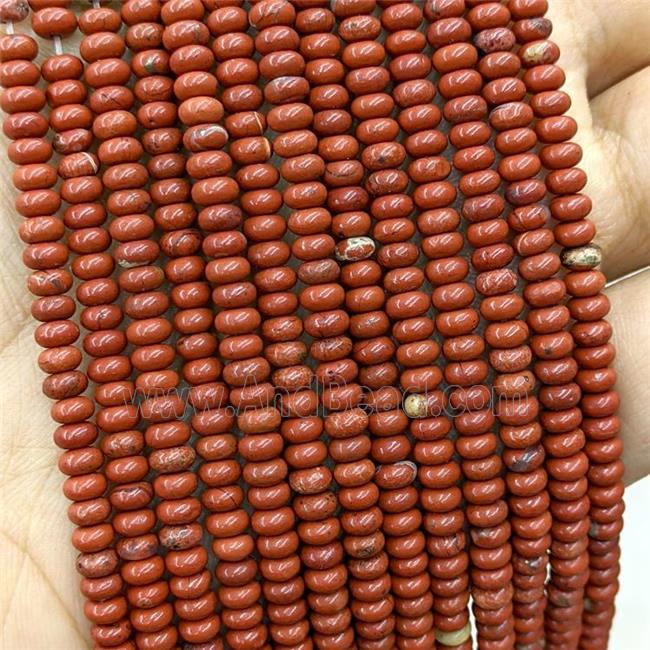 Natural Red Jasper Beads Smooth Rondelle
