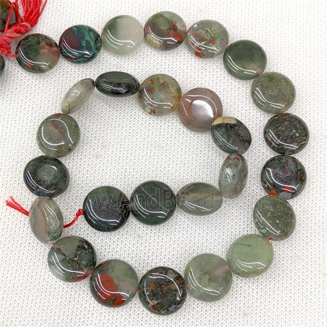 African Bloodstone Coin Beads