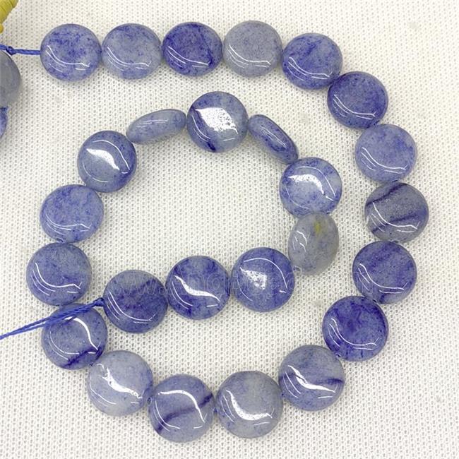 Blue Aventurine Coin Beads