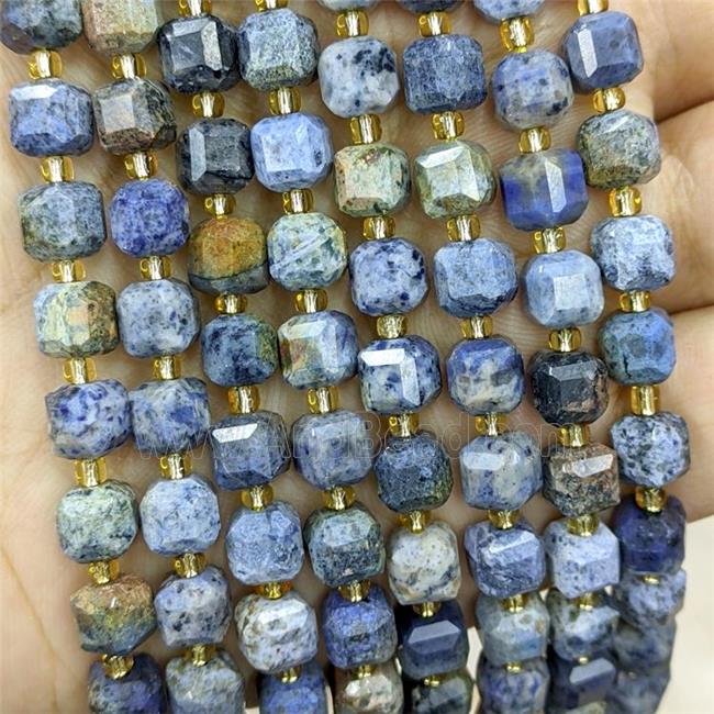 Natural Sunset Dumortierite Beads Faceted Cube