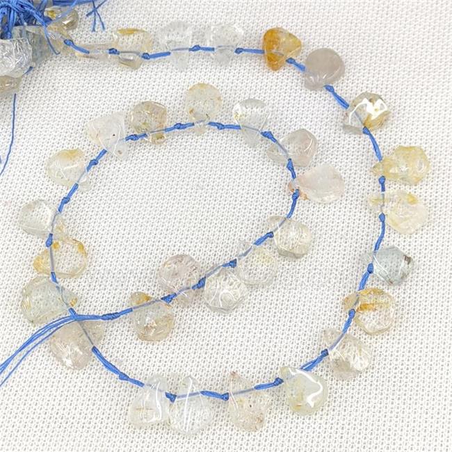 Natural Topaz Beads Teardrop Topdrilled