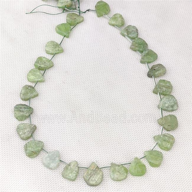 Green Kyanite Beads Teardrop Topdrilled