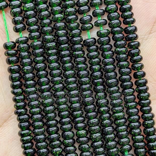 Green Sandstone Rondelle Beads Smooth