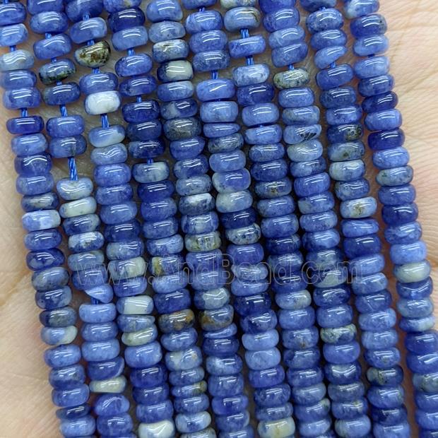 Natural Blue Sodalite Beads Smooth Rondelle