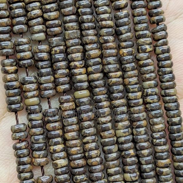 Coffee Ocean Jasper Beads Smooth Rondelle