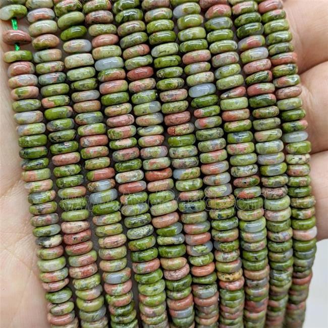 Natural Unakite Heishi Beads
