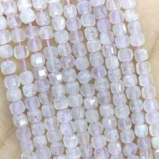 Natural Chalcedony Beads Purple B-Grade Faceted Cube
