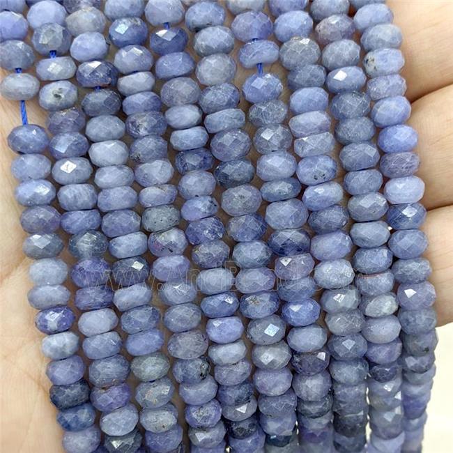 Natural Tanzanite Beads AA-Grade Faceted Rondelle Blue